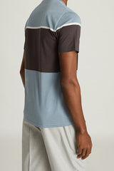 Reiss Blue/ Black Stripe Crewneck Short Sleeve Tee