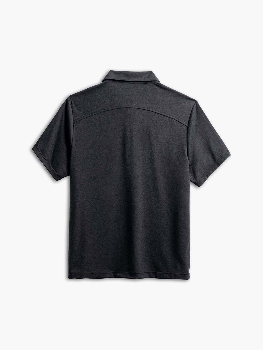 Wholesale,Ministry of Supply, Ministry of Supply Black Short Sleeve Zip Polo, Black, Medium-42-TagMSmall-40-TagS
