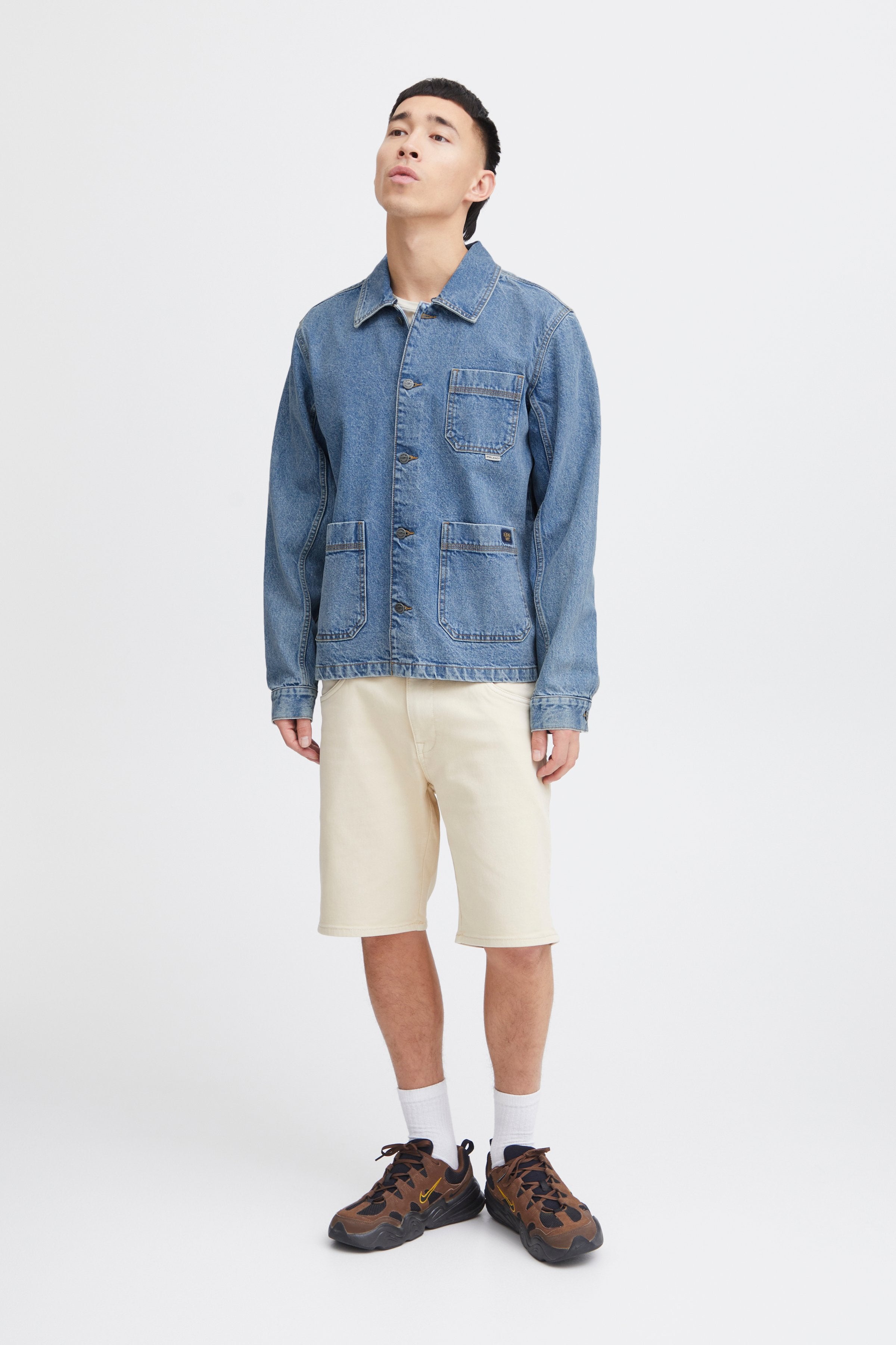 Wholesale,Blend, Blend Blue Denim Shacket, Blue, Medium-44-TagM