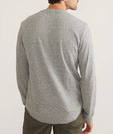 Marine Layer Heather Grey Long Sleeve Double Knit Henley