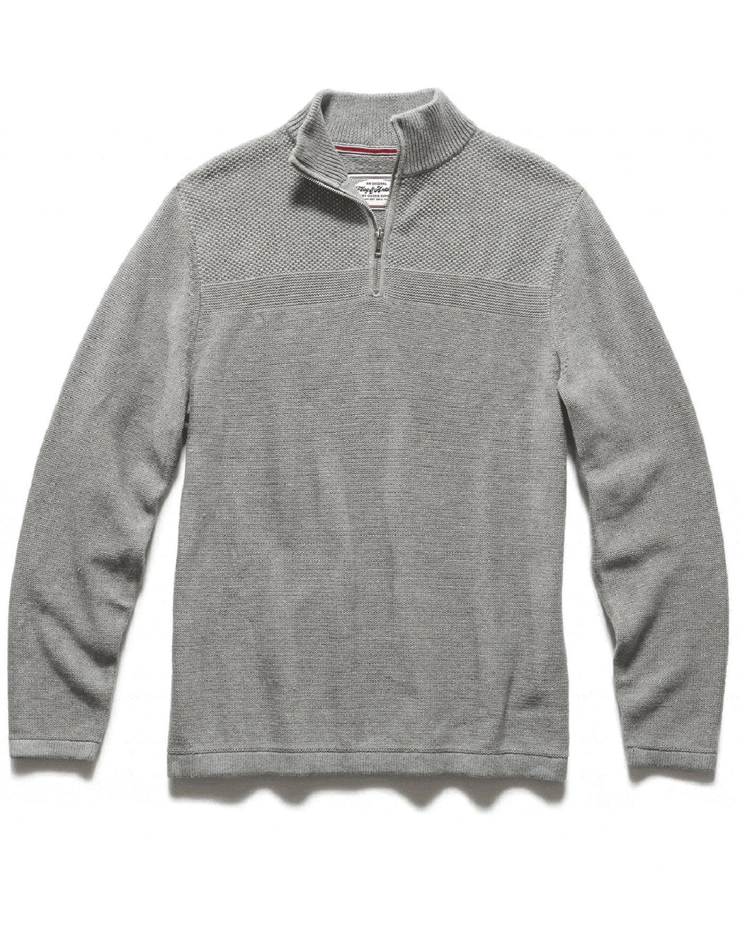 Wholesale,Flag & Anthem, Flag and Anthem Light Grey 1/2 Zip Henryville Mockneck Sweater, Grey, Medium-38-TagM