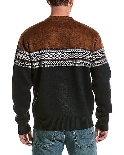 Other,Point Zero, Point Zero Rust/Navy Tribal Print Crewneck Sweater, Blue, Extra Large-52-TagXL