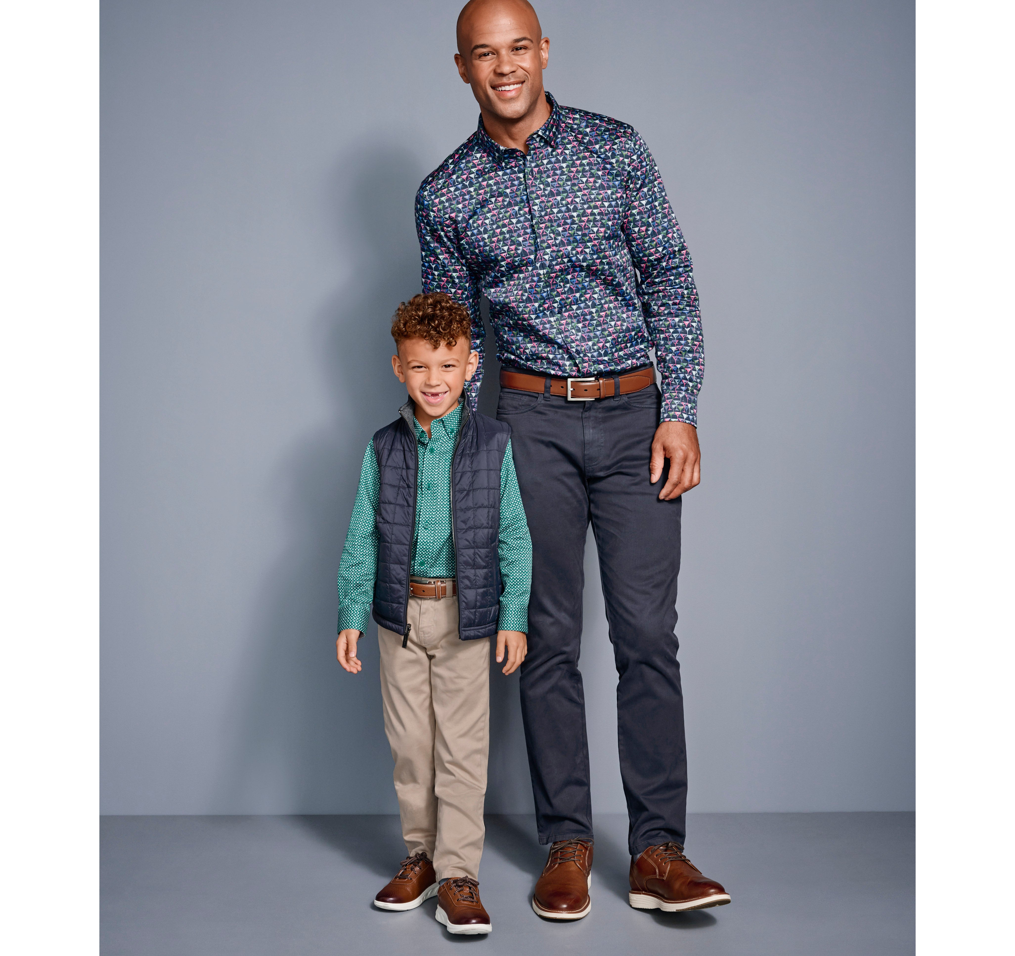 Wholesale,Johnston & Murphy, Johnston & Murphy Navy Multi Martini Print Long Sleeve Button Up Shirt, Blue, Extra Extra Large-53-TagXXL