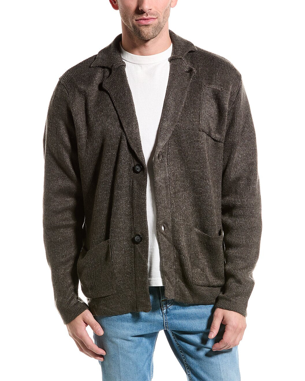 Other,Kinetix, Kinetix Charcoal Windansea Knit Blazer, Grey, Medium-42-TagMLarge-45-TagL