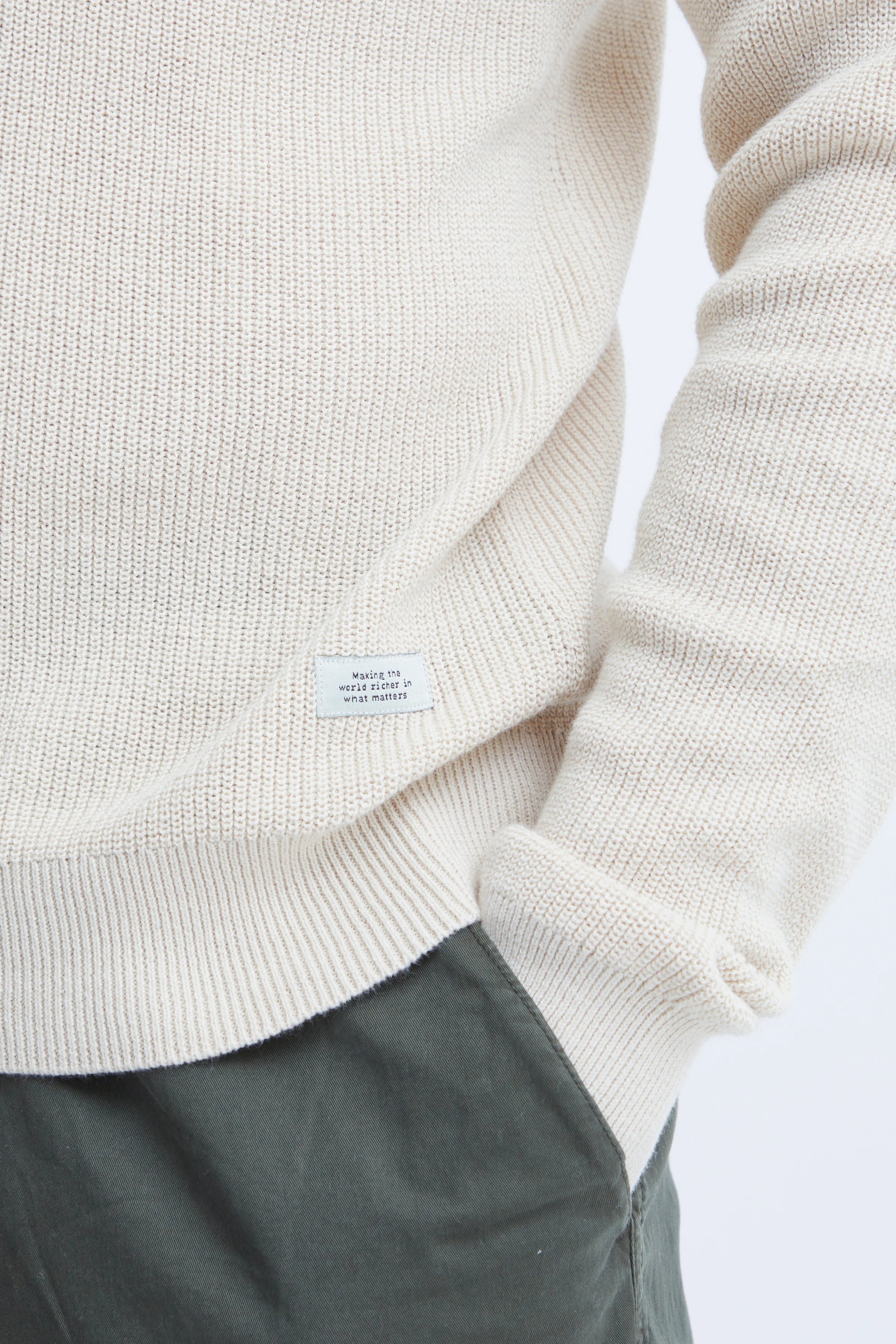 Other,Blend, Blend Cream Codford Knit Crewneck Sweater, Cream, Small-40-TagM