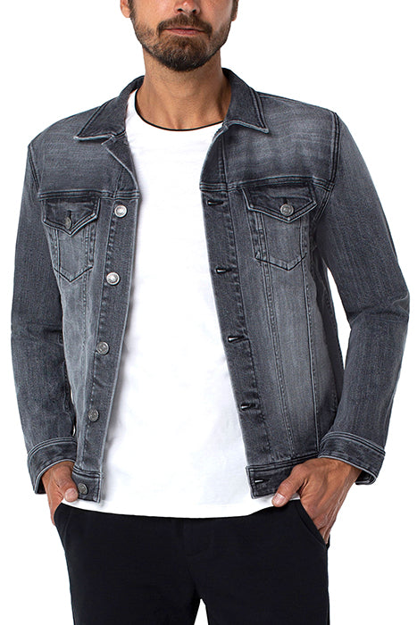 Otrium,Liverpool, Liverpool Black Washed Jean Jacket, Black, Small-42-TagS