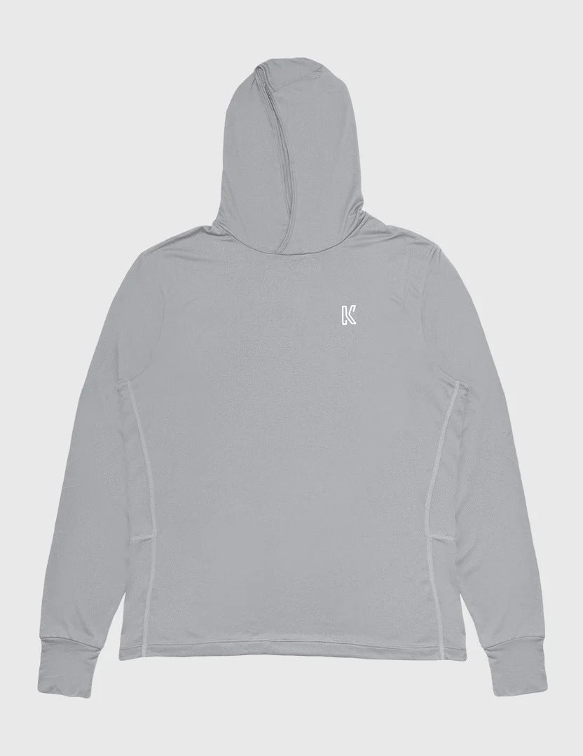 Brand Partner,Koup, Koup Light Gray Performance Base Layer Hoodie, Grey, Extra Extra Large-50-TagXXL