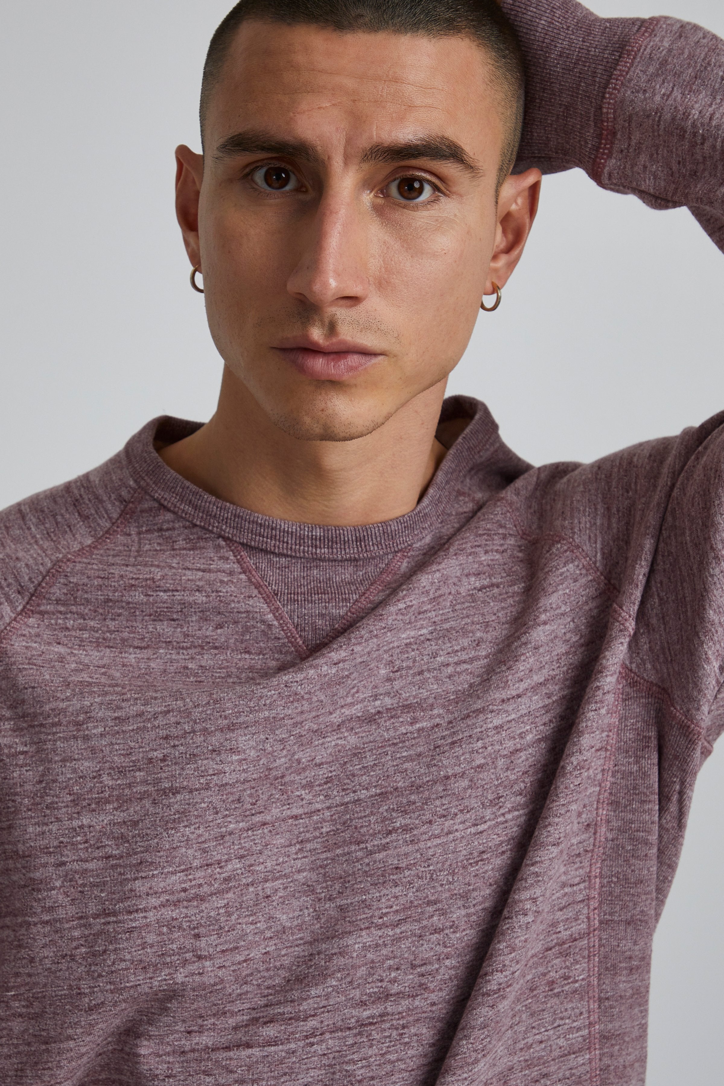 Other,Blend, Blend Wine Red Heather Crewneck Sweatshirt, Purple, Small-40-TagSSmall-42-TagMMedium-44-TagLLarge-46-TagXLExtra Large-50-TagXXL