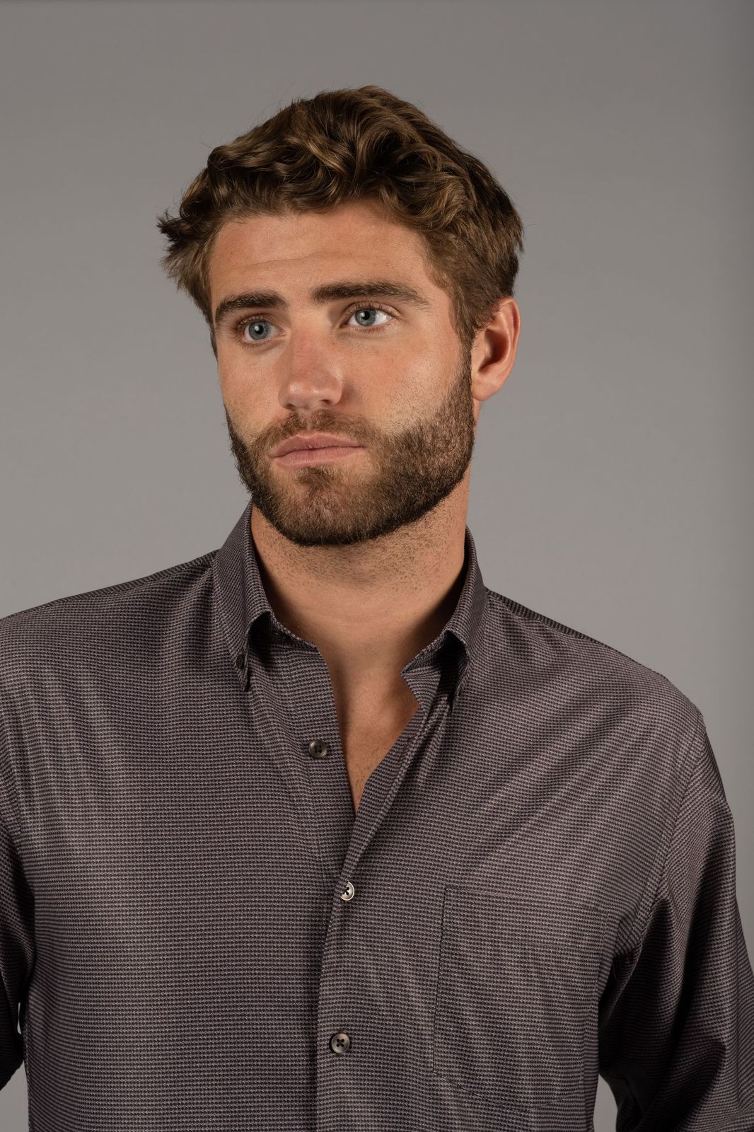 Wholesale,American Heritage, American Heritage Brown/Black Circular Print Performance Stretch Shirt, Brown, Small-42-TagSMedium-44-TagMLarge-46-TagLExtra Large-48-TagXL