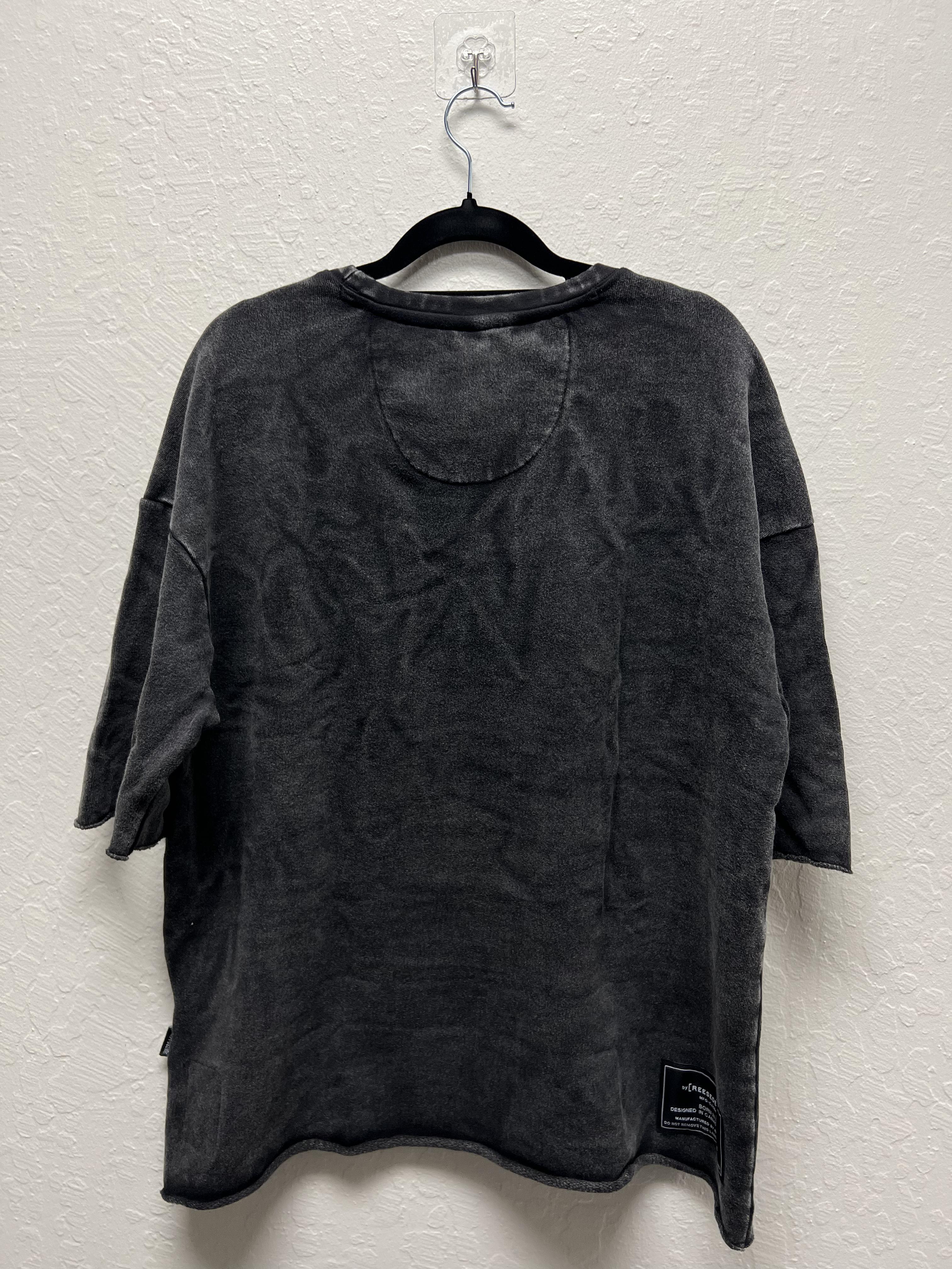 Wholesale,Reesedeluca, Reese De Luca Charcoal Tie Die Short Sleeve Sweatshirt, Grey, Extra Extra Large-54-TagXL