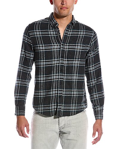 Other,Heritage by Report Collection, Report Collection Heritage Grey/Blue Flannel Shirt, Grey, Small-41-TagSLarge-47-TagL