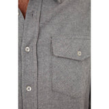 PX Grey Flannel Herringbone Long Sleeve Button Up Shirt