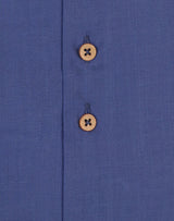 R2 Amsterdam Dark Blue Long Sleeve Button Up Tencel Shirt