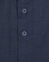 R2 Amsterdam Navy Blue 2 PLY Organic Cotton Long Sleeve Button Up Shirt with Tire Print Contrast