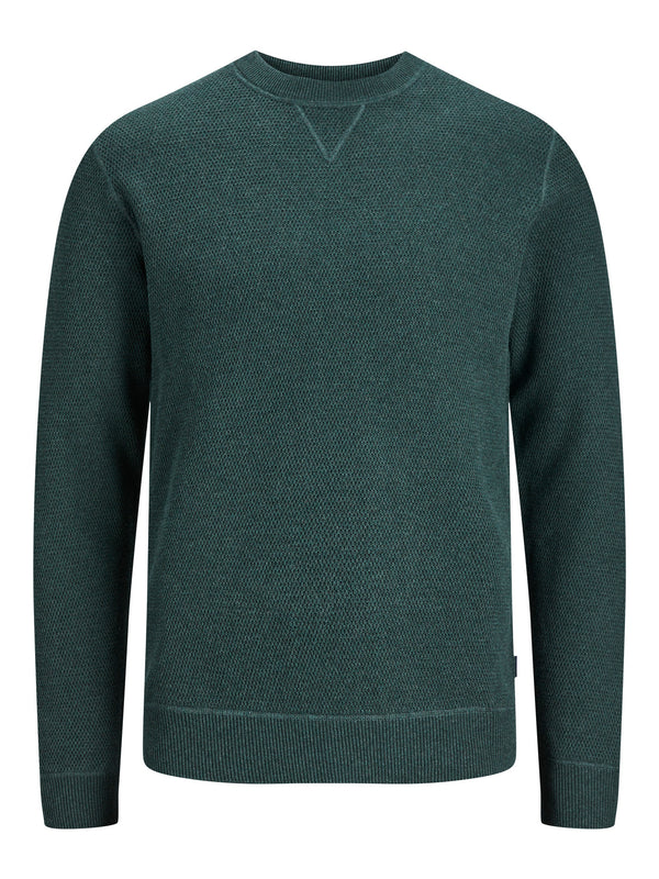 Jack & Jones Green Gable Knit Crewneck Sweater