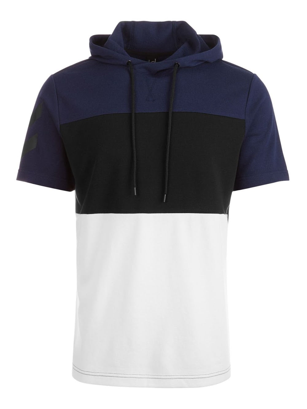 Bobbi + Bricka, Ideology Navy/Black/White Colorblock Hoodie, Blue, Medium-40-TagM