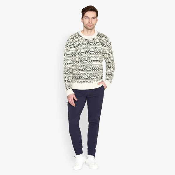 Signal Clothing Beige Jacquard Cotton Sweater