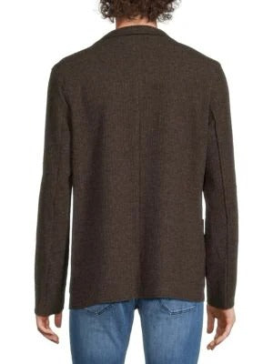 Other,Kenneth Cole, Kenneth Cole Dark Brown Knit Cardigan, Brown, Large-44-TagL