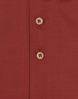 R2 Amsterdam Red Long Sleeve Button Up Tencel Shirt