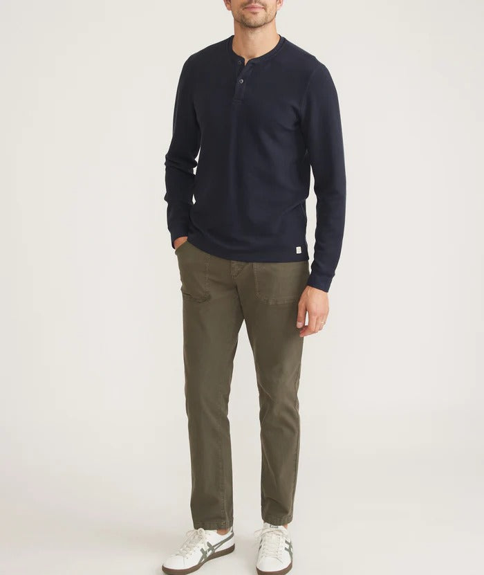 Wholesale,Marine Layer, Marine Layer Navy Sport Waffle Henley, Blue, Medium-42-TagM
