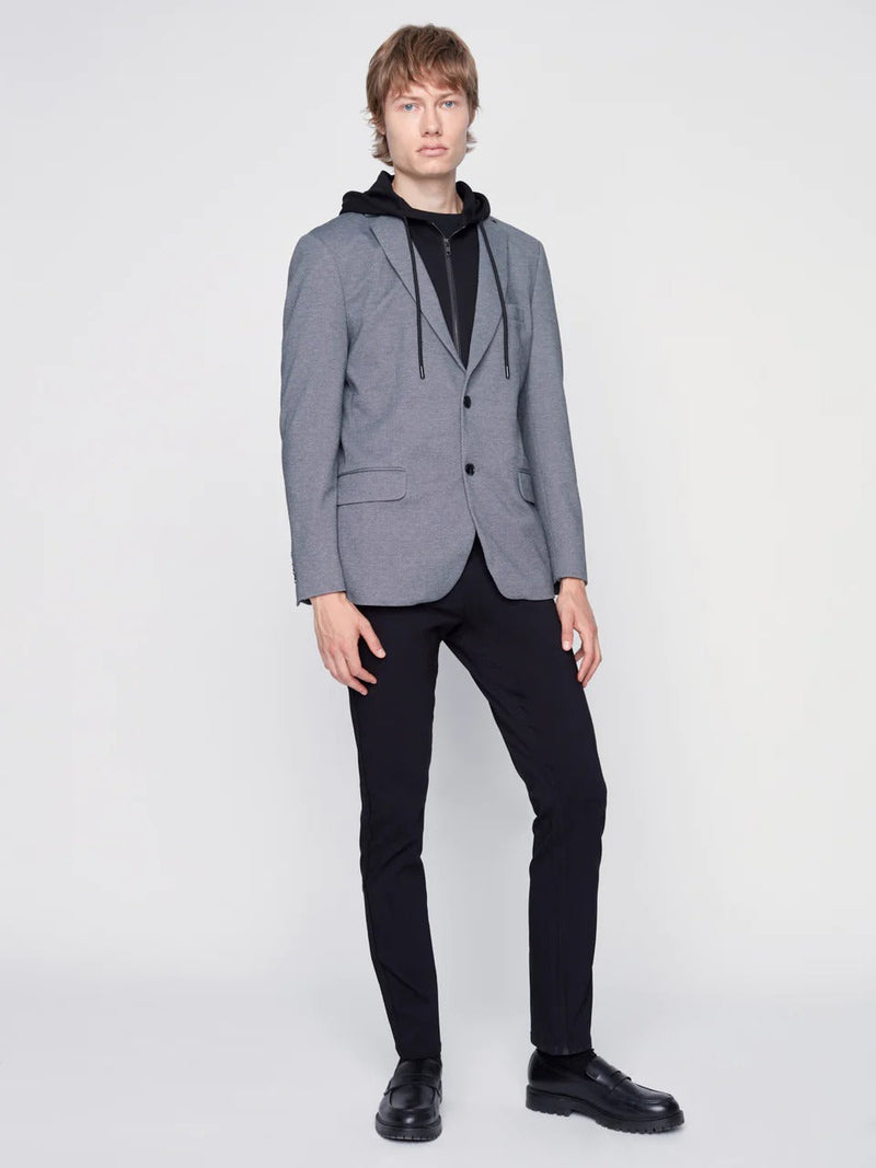 Projek Raw Grey Long Sleeve Blazer With Black Removable Hood