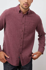 Rails Dark Red Solid Flannel Shirt