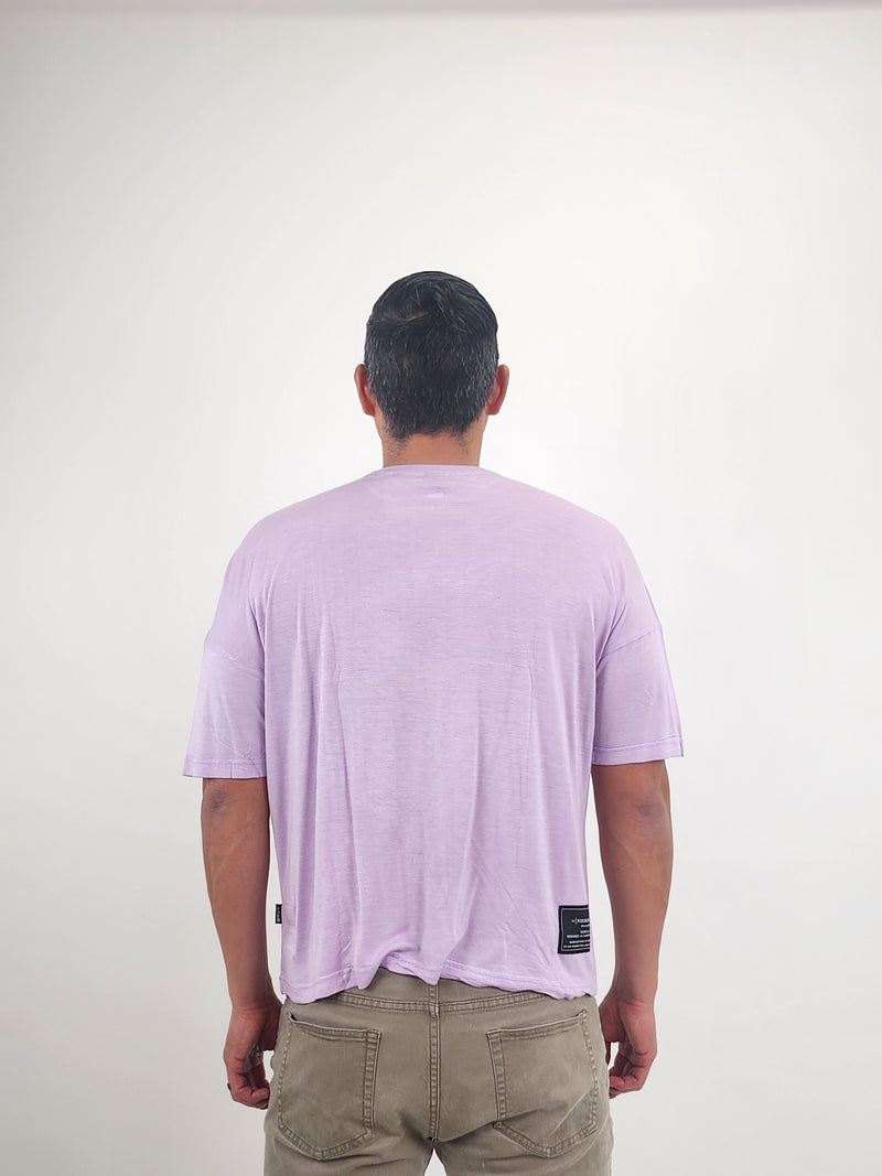 Reese De Luca Purple Drop Shoulder Short Sleeve T-Shirt