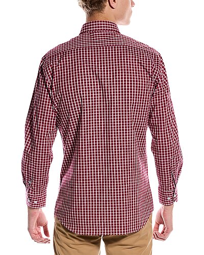 TailorByrd Red/White Check Woven Shirt