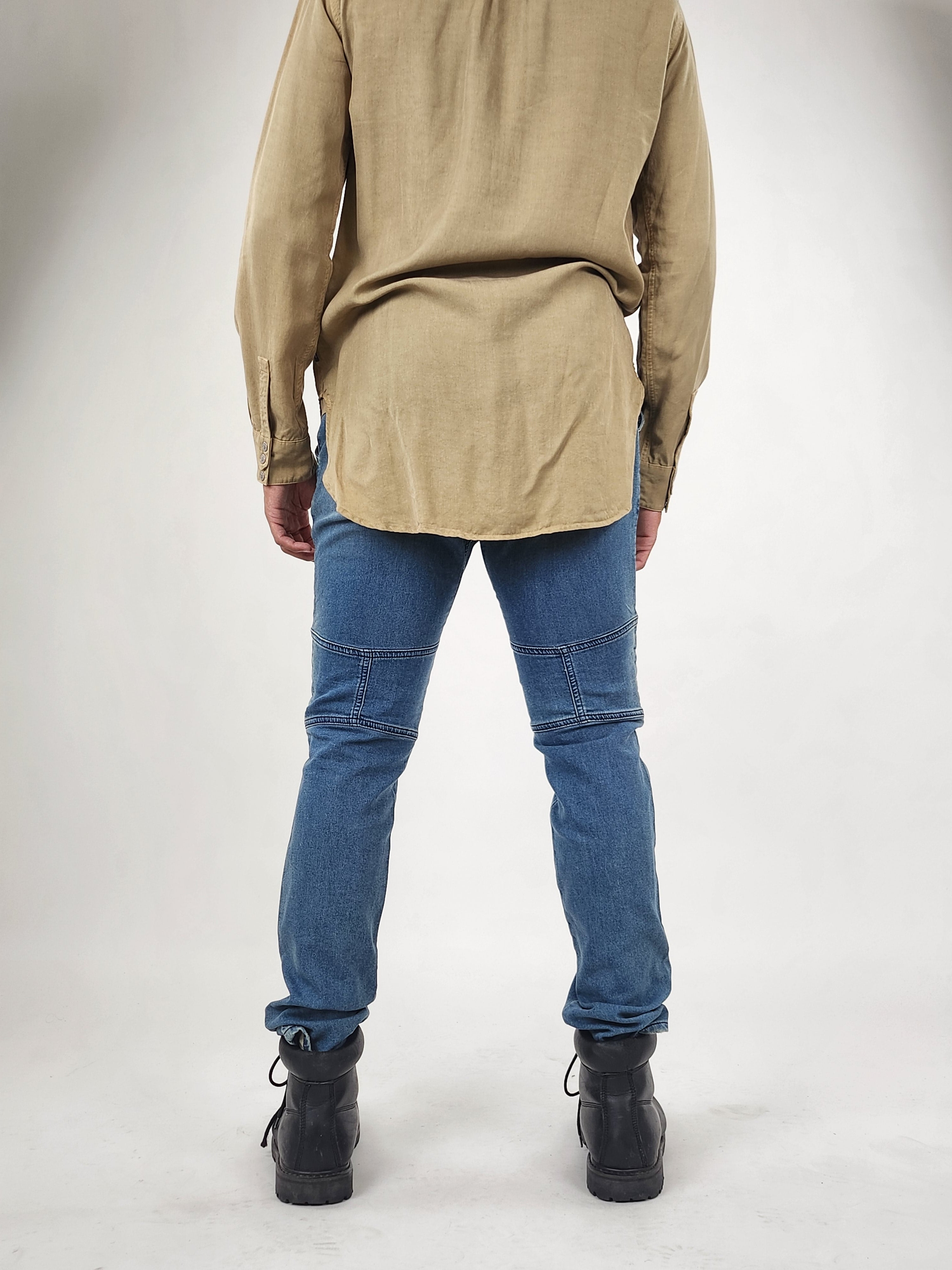 Wholesale,Reesedeluca, Reese De Luca Blue Pants with Drawstrings and X Detail at Front, Blue, 31W-33L-TagM34W-33L-TagL