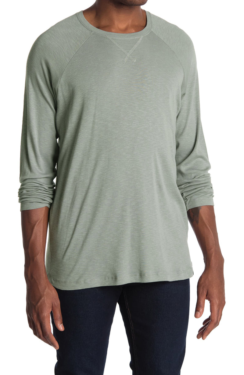 PTO Grey Green Knit Long Sleeve T-Shirt