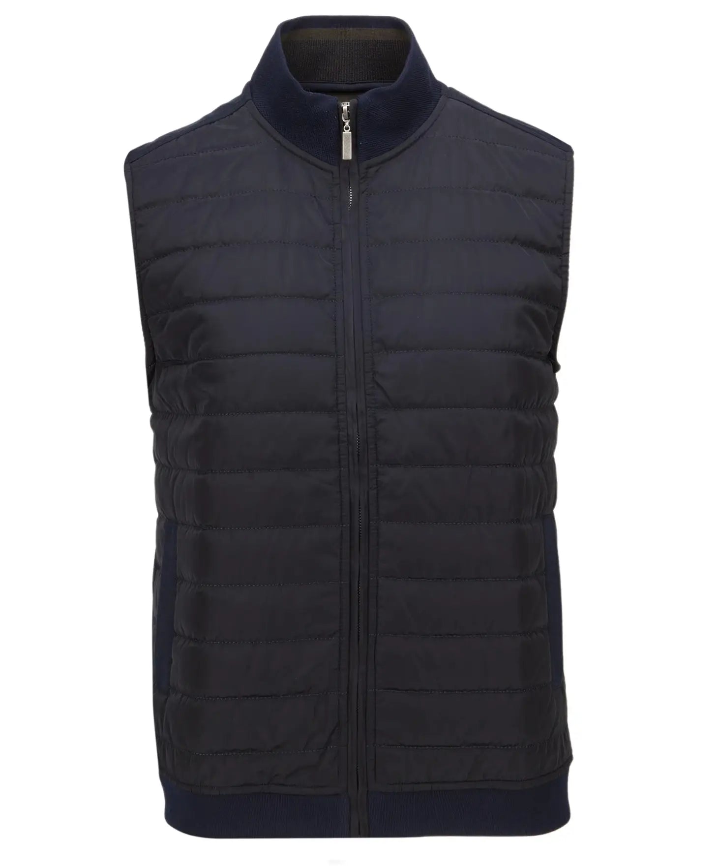 Faire,Guide London, Guide London Navy Zip Up Sleeveless Quilted Puffer Vest, Blue, Large-45-TagXL