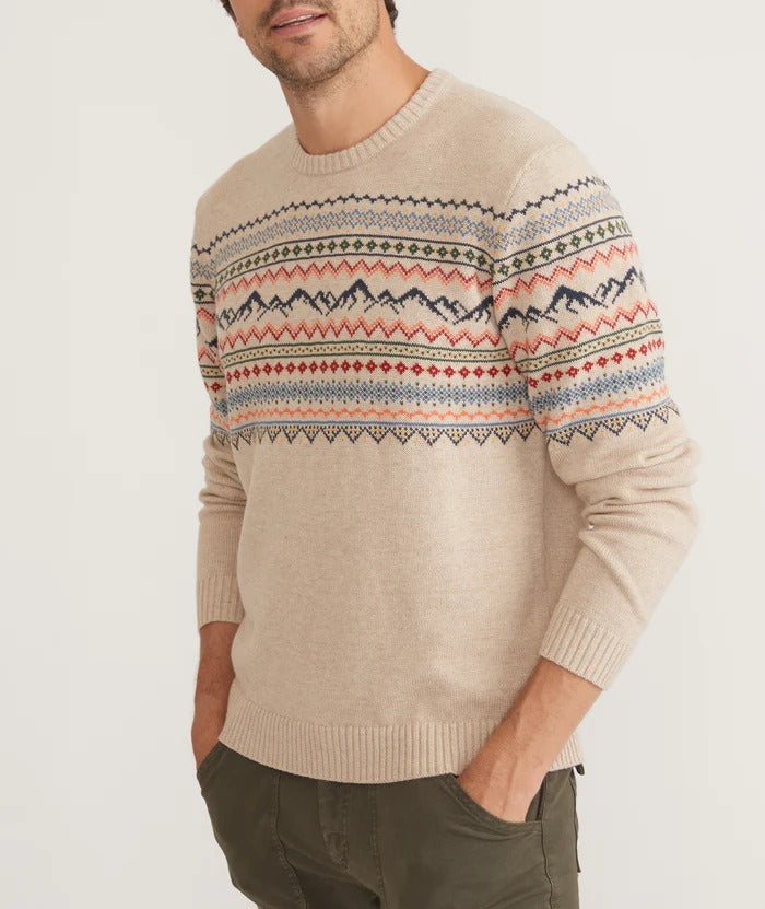 Wholesale,Marine Layer, Marine Layer Cream Mountain FairIsle Sweater, Cream, Extra Large-48-TagXL