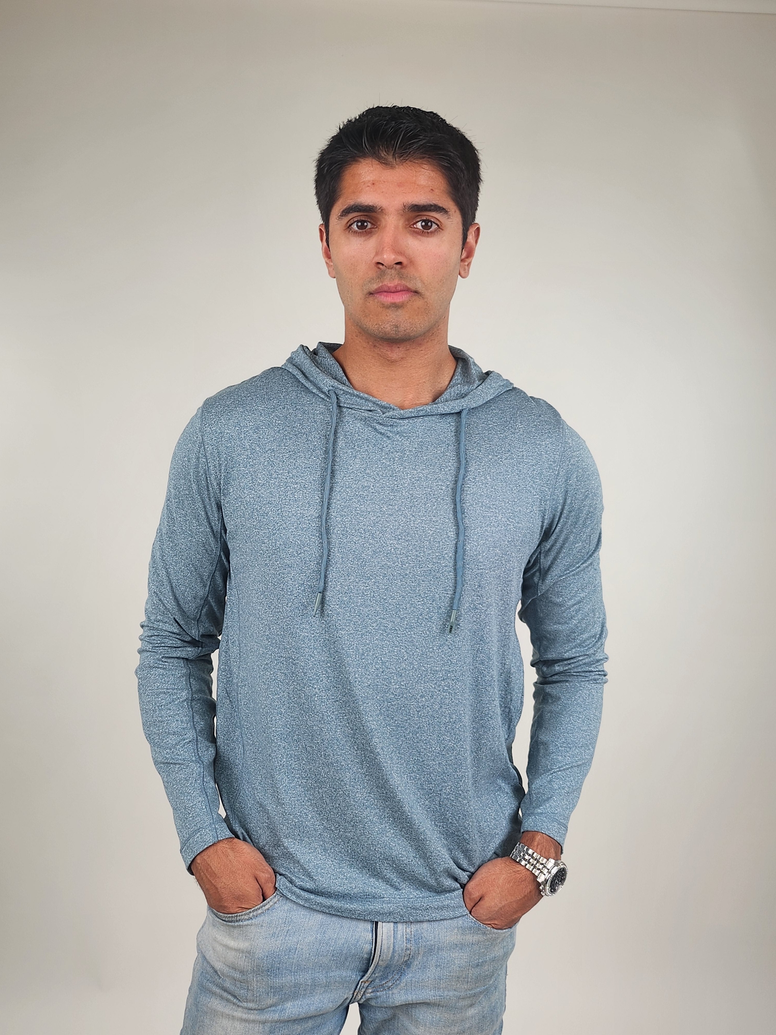 Wholesale,Projek Raw, Projek Raw Blue Long Sleeve Knit Hoodie, Blue, Large-45-TagL