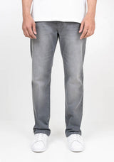 Brisk Light Grey Straight Comfort Stretch Jeans