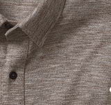 Johnston & Murphy Brown Knit Textured Long Sleeve Button Up Shirt