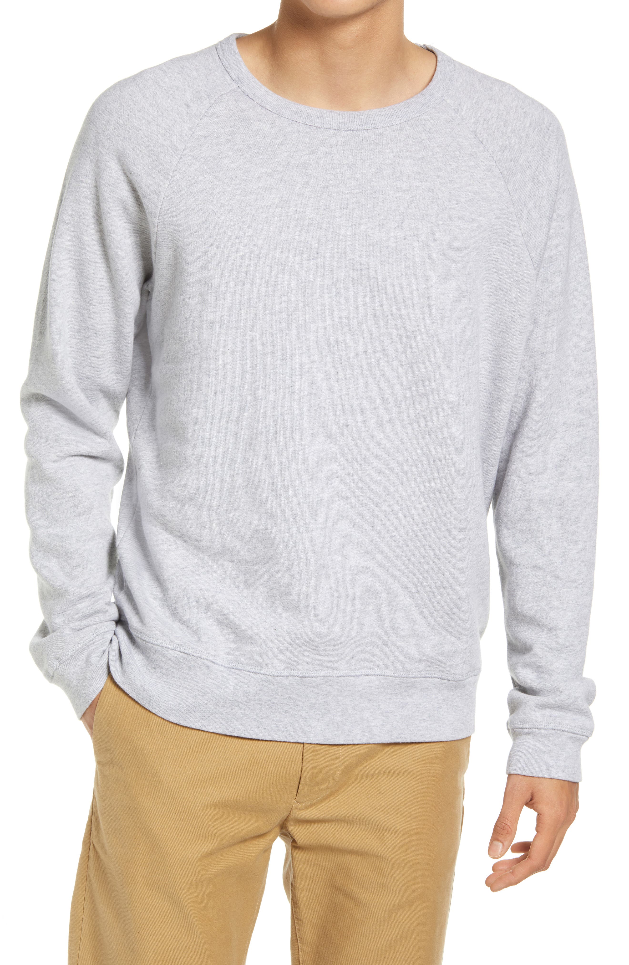 Nordstorm Rack,NN07, NN07 Light Grey Ultra Soft Crewneck Sweatshirt, Grey, Small-42-TagS