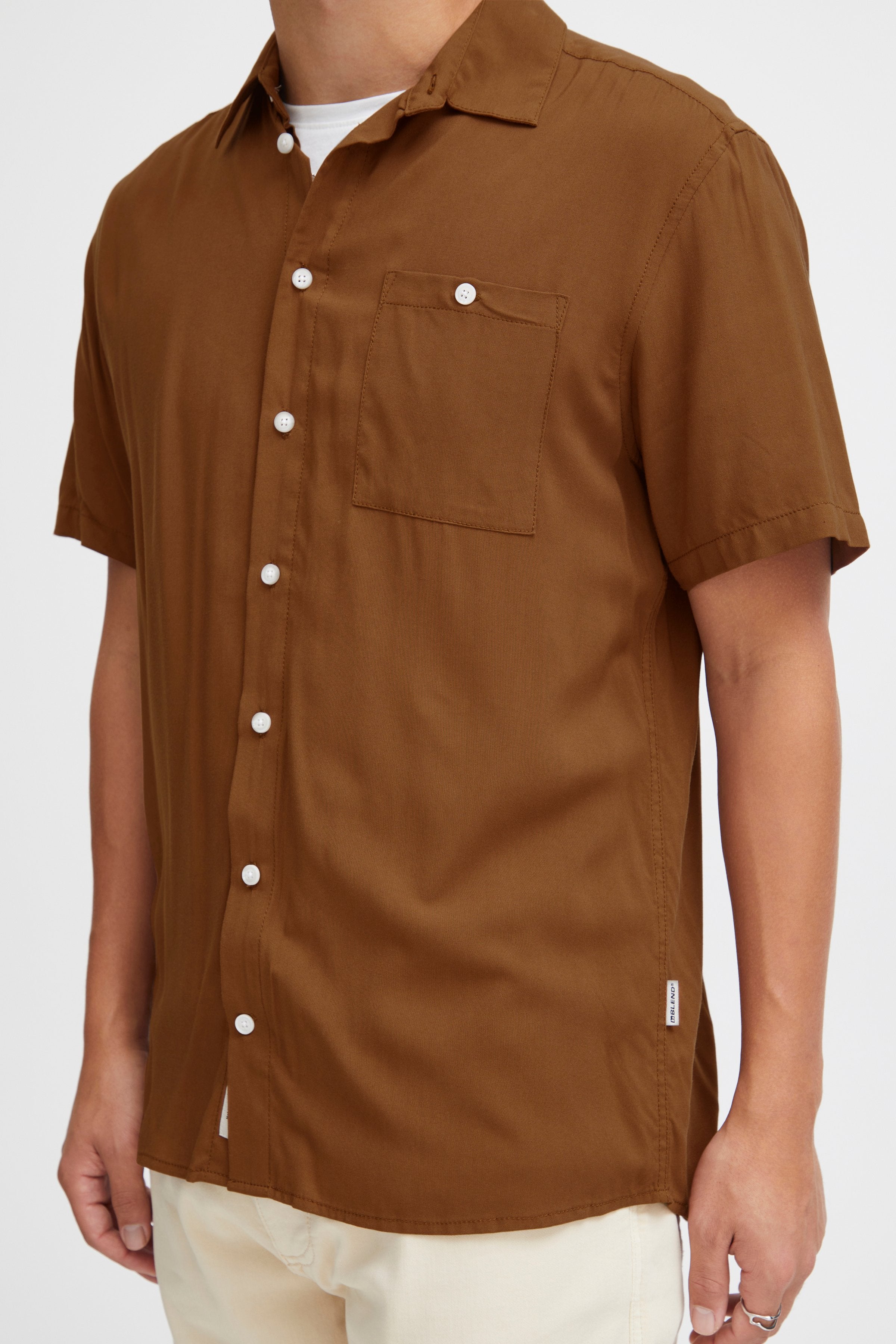 Wholesale,Blend, Blend Toffee Short Sleeve Shirt, Brown, Extra Large-48-TagXL
