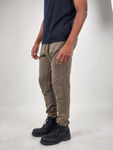 Reese De Luca Olive Pants with Waistband and Back Zip Pocket