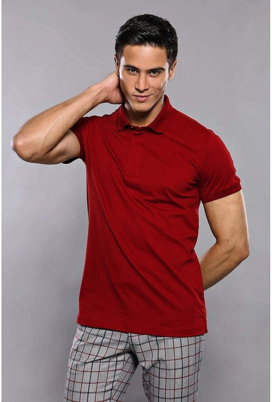 Bobbi + Bricka,Penguin, Wessi Red Short Sleeve Polo, Red, Medium-40-TagXLSmall-38-TagLMedium-38-TagMExtra Small-36-TagMSmall-37-TagMExtra Small-36-TagSSmall-37-TagL