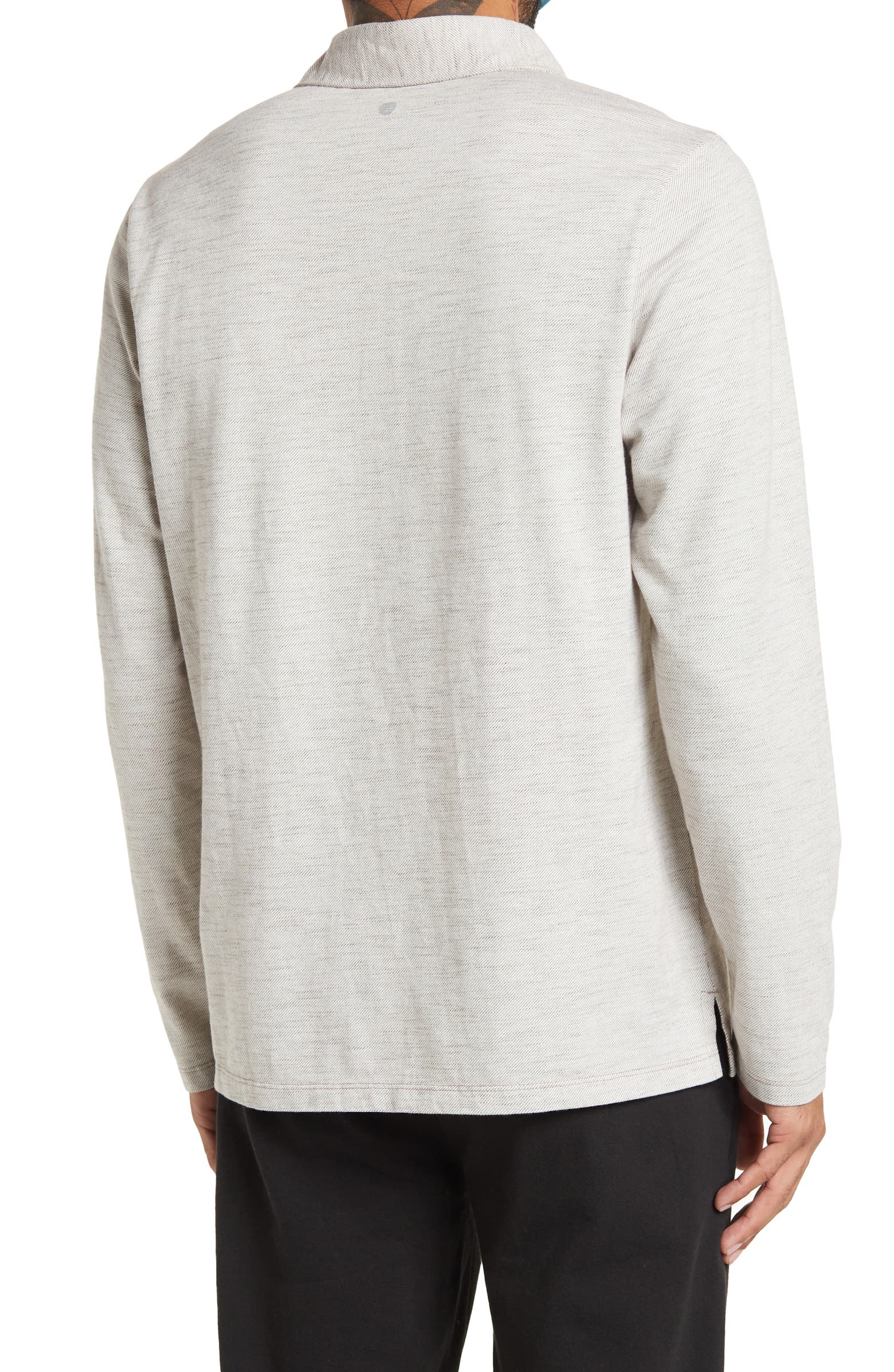 Nordstrom Rack, Z BY Zella Beige Long Sleeve Polo Shirt, Cream, Small-40-TagS