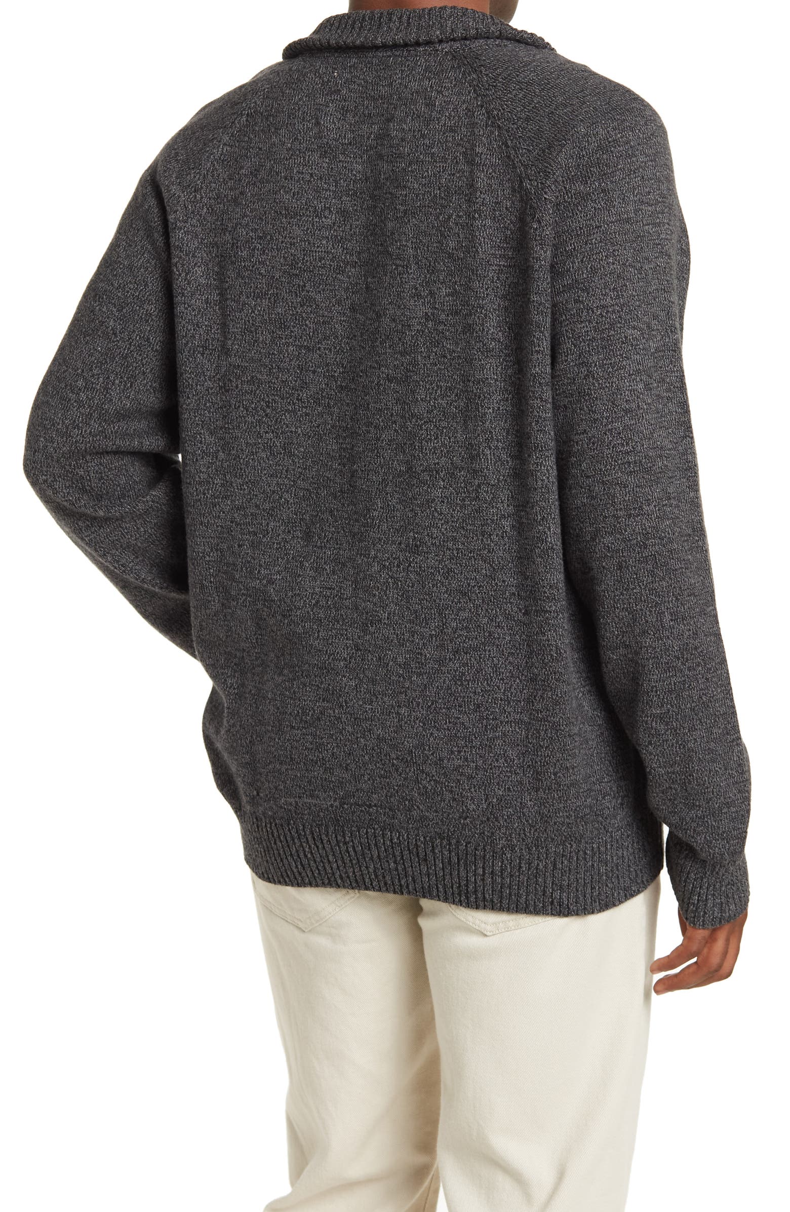 Nordstrom Rack,Weatherproof, WEATHERPROOF Charcoal Grey Half Zip Pullover Sweater, Grey, Medium-42-TagM