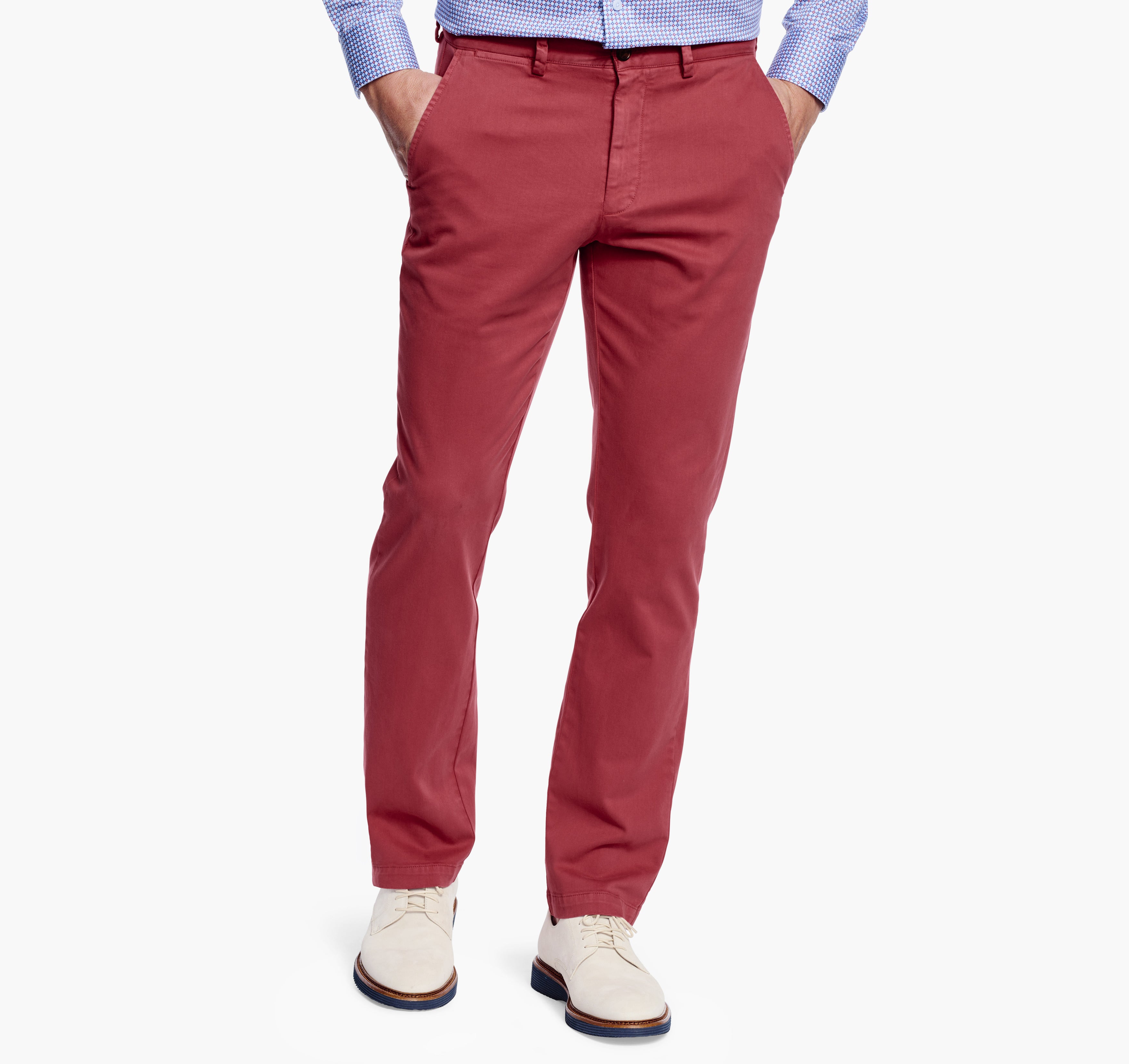 Wholesale,Johnston & Murphy, Johnston & Murphy Red Washed Straight Leg Chino, Red, 30W-30L-Tag30