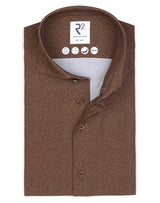 R2 Amsterdam Brown 4-Way Stretch Long Sleeve Button Up Shirt