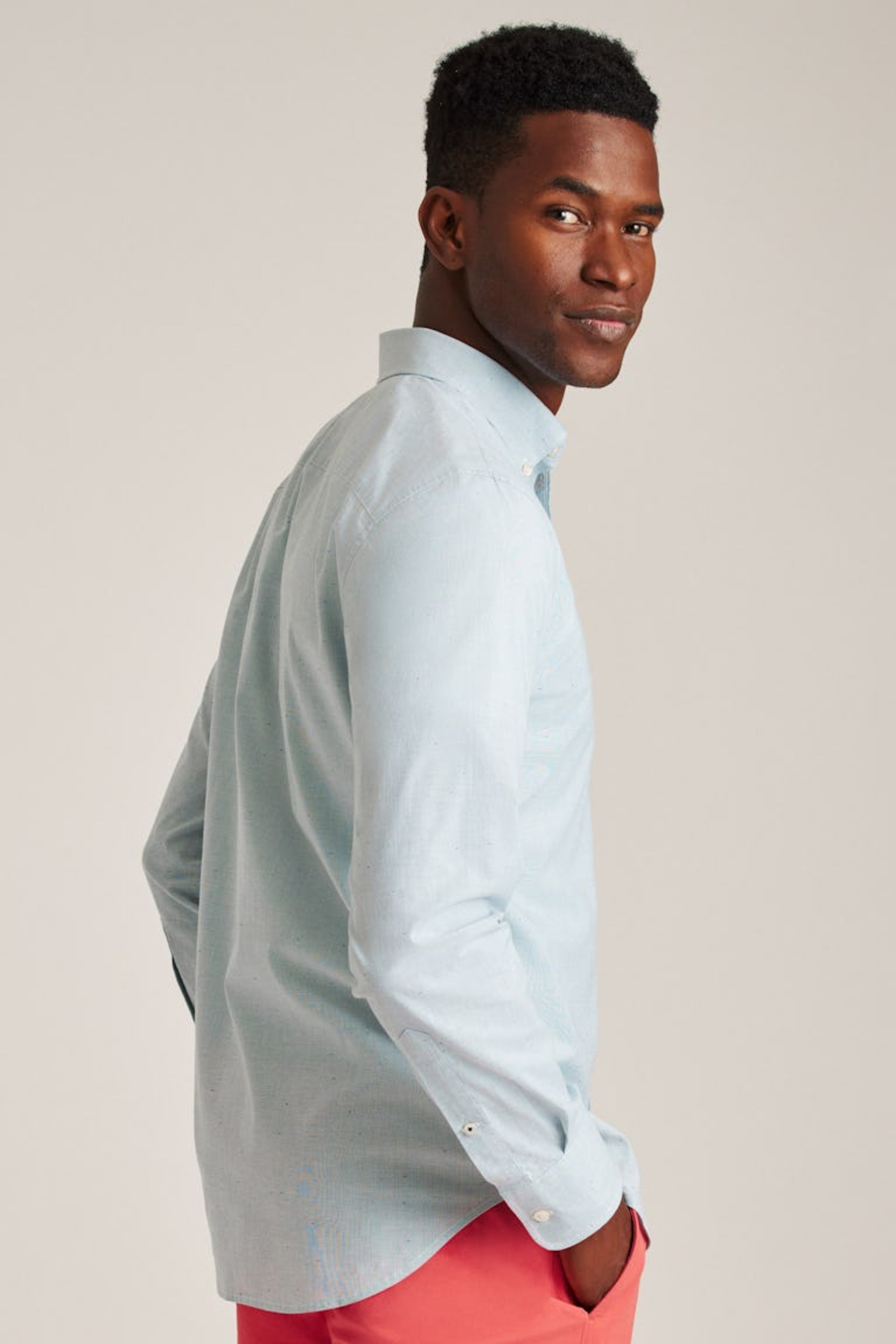 Wholesale ,Selected Homme, Bonobos Blue Texture Stretch Long Sleeve Shirt, , 