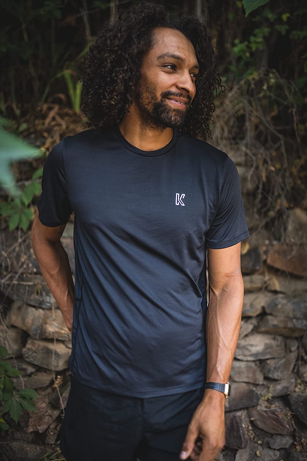 Taelor.Style, Koup Black Cinnamon-Infused Anti-Odor Shortsleeve Performance Tee, Black, Medium-42-TagM