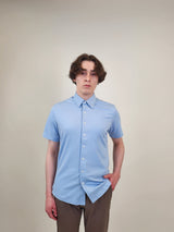 Projek Raw Light Blue Knit Short Sleeve Shirt