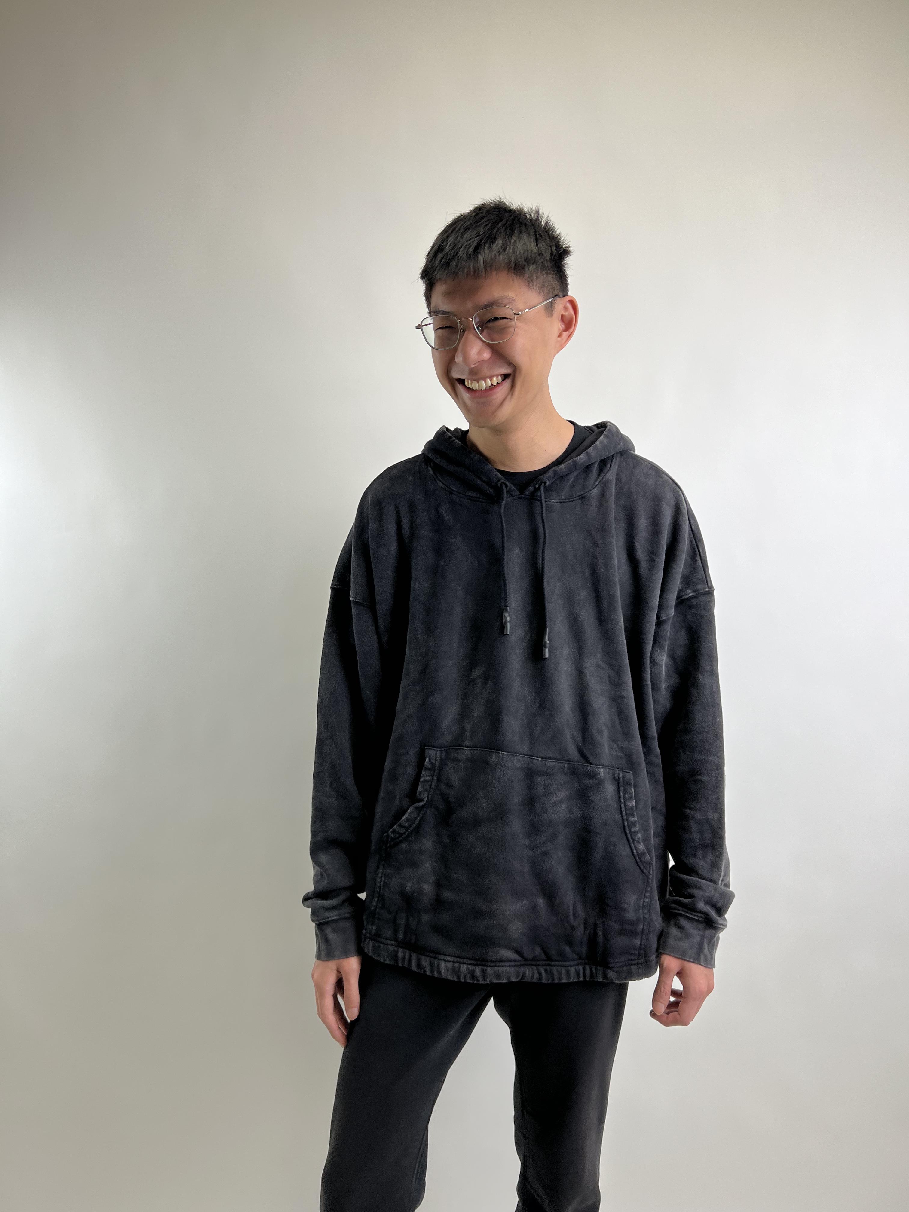 Wholesale,Reesedeluca, Reese De Luca Charcoal Tie Die Long Sleeve Hoodie, Grey, Extra Extra Large-52-TagL