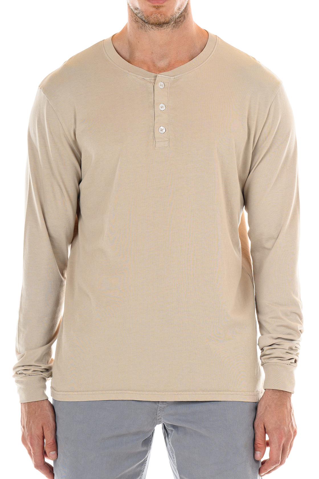 Wholesale,Original Paperbacks, Original Paperbacks Tan Long Sleeve Henley, Tan, Large-43-TagL