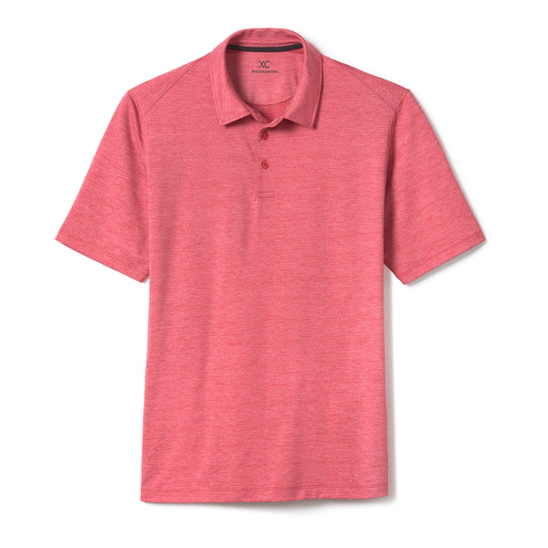 Johnston & Murphy Red Solid XC4 Short Sleeve Golf Polo