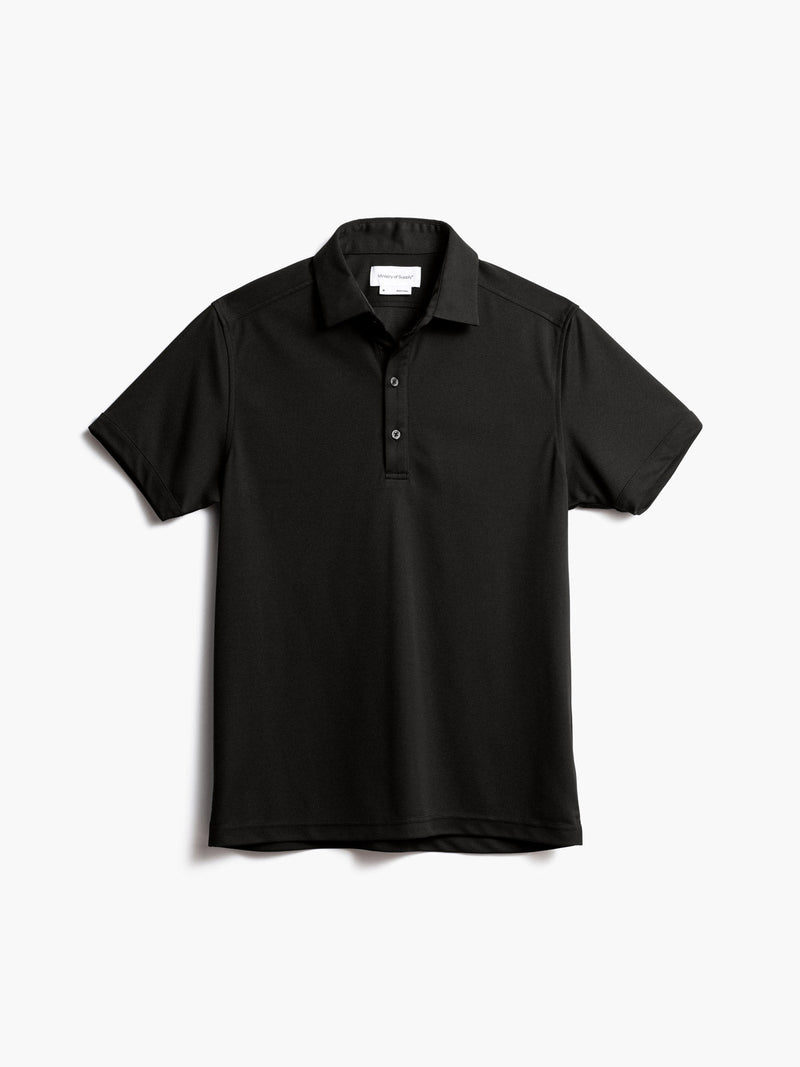 Ministry of Supply Black 4 Way Stretch Short Sleeve Polo